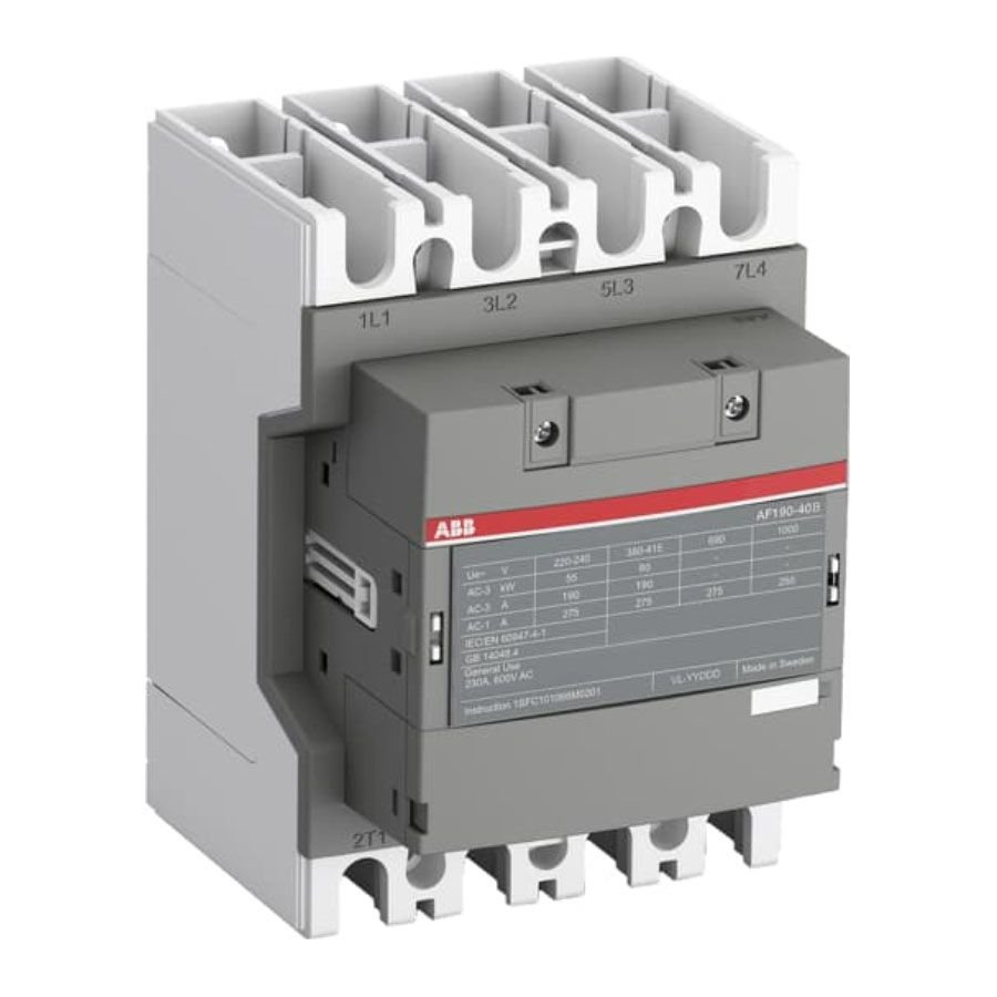 ABB AF190-40-00-13 Contactor 275A 4P 100-250V