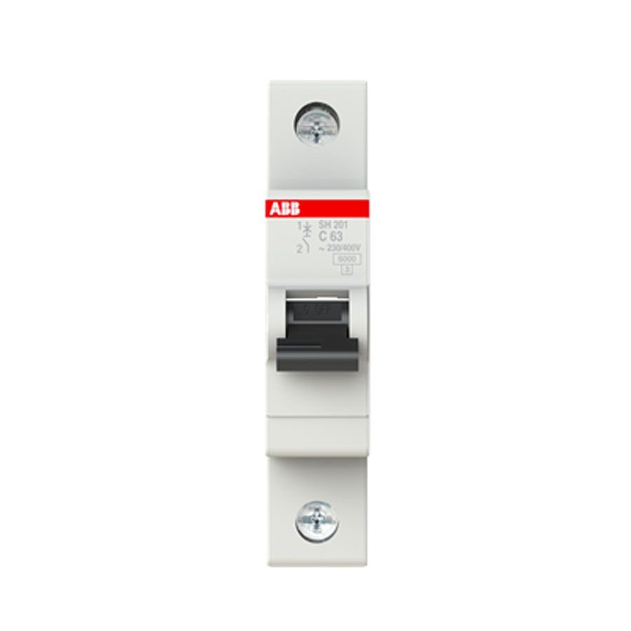 ABB SH201C63 Miniature Circuit Breaker 63A 1P C Curve 6kA